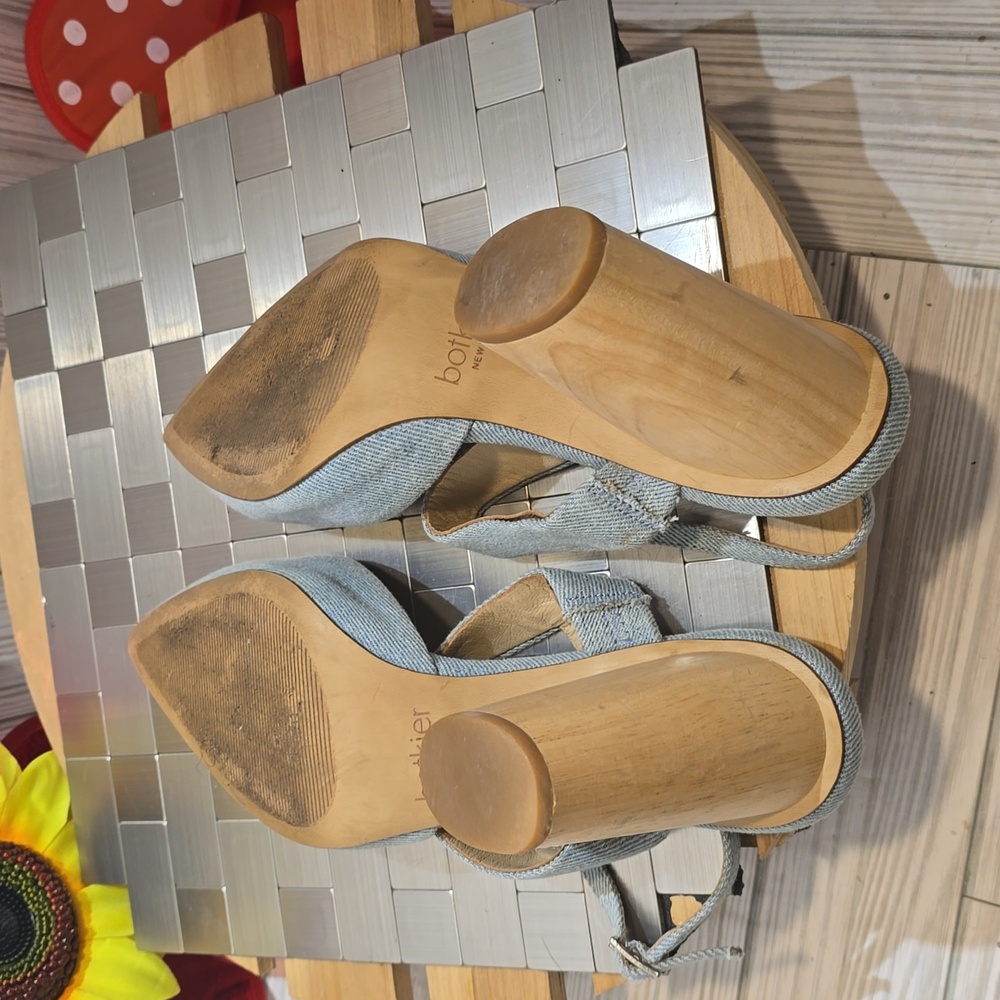 Botkier Light Blue Denim Block Heel - Picture 9 of 12